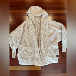 Nordic Beach Women’s Cozy Sherpa Hooded  Jacket OS Cream Colored